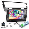 Rimoody 2G+64G DAB+/DAB Android Autoradio per VW Golf 7 2013-2018 Wireless Carplay Android Auto, 7 Pollici Touchscreen Radio con GPS Navi WiFi Bluetooth FM/RDS Radio EQ/USB/SWC Telecamera Posteriore