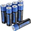 Hixon Batteria AA da 1,5 V, batteria ricaricabile agli ioni di litio AA, 1,5 V, 1500 cicli, 3500 mWh, batteria al litio AA ad alta capacità, set da 8 batterie