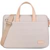 Hixingo Borsa per Laptop 14/15.6 Pollici, Impermeabile Oxford Borsa PC Portatili Borsa Notbook Modo Borsa a Tracolla con Cinghia per Trolley Multifunzionale Borsa Messenger (15,6 pollici,beige rosa)