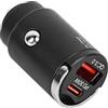 Akozon Caricabatteria per Auto Doppie Porte PD30W QC3.0 Adattatore per Auto Mini USB per Accendisigari in Lega di Alluminio a Ricarica Rapida per Veicoli