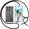 ISOI Cover con Cordino per Xiaomi 17, Custodia Trasparente con Collana Tracolla Laccio Collo Ultra Sottile Morbido TPU Silicone Antiurto AntiGraffio Case, Nero