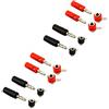 Movilideas - 8 set connettori tipo banana 8 connettori maschio e 8 connettori femmina 4 mm rosso e nero