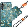 JEZSTHAI Cover Compatibile con Samsung Galaxy A14 4G,Cellulare Girocollo Custodia con Cordino Laccio Tracolla Regolabile,Antiurto AntiGraffio Protettiva Silicone TPU Motivi Bumper Case,A10