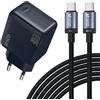 Unico 30 W Caricatore di Ricarica Rapida per iPhone 17 16 15/16 15 Pro/16 15 Pro Max/16 15 Plus/iPad 10 Generazione iPad Pro, Caricatore USB C Ricarica Rapida Charger Tipo C Adattatore con 60 W Cavo USB C