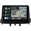 KeiDilie 9 [6G+128G] Android 15 Autoradio per Renault Megane 3 2009-2014-[Integrato Wireless CarPlay&Android Auto | DSP | Mirror Link | GPS Sat Nav | BT 5.0 | WiFi | 360° Panoramica]+AHD Camera & MIC