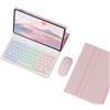 HLTOOP Custodia con Tastiera per Lenovo Tab P11 (2Nd Gen)/ Pad Plus 2023 (11,5 Pollice), Tastiera Retroilluminata A 7 Colori con Mouse, Cover Posteriore in Morbido TPU,Rosa
