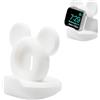 Leeneen Supporto caricabatterie per Apple Watch, supporto caricabatterie in silicone compatibile con Apple Watch Series Ultra2/Ultra/10/9/8/SE2/7/6/SE/5/4/3/2/1 Simpatico dock di ricarica per iWatch