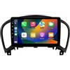 hizpo Android 13 9 pollici autoradio per Nissan juke2010-2014 4 core 2GB & 64GB di memoria, supporta wireless carplay/Android auto, controllo volante, WLAN/4G, AM/FM