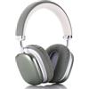 JUNJIEUNVO Cuffie Bluetooth wireless BT1635, design over-ear, cuscinetti comodi imbottiti, lunga durata della batteria di 40 ore, resistente al sudore e alle macchie, fascia regolabile, design classico, colore