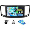 SIXTOP 4+128G Android 15 Autoradio Bluetooth per Autoradio Volkswagen Sharan II 7N Seat Alhambra II 2012-2015, 9 Incell Schermo per Auto con Wireless CarPlay e Android Auto GPS WiFi FM/RDS 32EQ