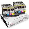 Squuido 8 cartucce d'inchiostro LC-1280XL LC-1240XL compatibili con Brother MFC-J430W MFC-J5910DW MFC-J625DW MFC-J6510DW MFC-J6910DW MFC-J825DW DCP-J525W DCP-J725DW J925DW | Alta Resa 2400/1200 pagine