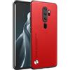HAFFAN Custodia Cover Protettiva per Cellulare per OPPO A9 2020 / OPPO A5 2020 (6.5 inches), Stile Similpelle - Rosso