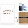 Hedywei Schermo Tattile di Ricambio per Compatibile iPad Air a1474 a1475 9.7 Pollici 2013 Touch Screen Digitizer con Tasto Home Bianco