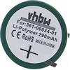 vhbw batteria compatibile con Garmin Forerunner 405CX, 410, 405 smartwatch orologio bracciale fitness (290mAh, 3,7V, Li-Poly) batteria a bottone