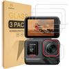 Mr.Shield Vetro Temperato Pellicola per Insta360 Ace Pro 2 | [3x Lens & Touch Screen Glass + 3x PET (Not Glass) Small Screen Protector] 3-Pezzi 9H Durezza Protezione Schermo Senza Bolle