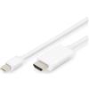 DIGITUS Cavo adattatore da Mini DisplayPort a HDMI - UHD 4k/60Hz - HDMI 2.0 - Displayport 1.2 - 2m - bianco