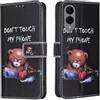 Tivenfezk Creativo Custodia Portafoglio per Samsung Galaxy S25 Edge,Colorato Slot per Schede PU Pelle Sega Orso Case Libro con Supporto Magnetico Flip Cover