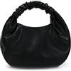 CORAID Mini Hobo Tote Bags per le donne Borse a frizione in pelle morbida per le donne Borse a forma di nuvola con manico superiore, nero, Medium