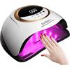 DMJWAN Lampada UV LED per Unghie, 280W Asciugatura Rapida con Sensore Automatico a 66 LED, Sensore Automatico, 4 Timer