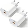 AOKUTDA 2Pcs Caricatore USB C,Presa 25W Ricarica Rapido for iPhone 17 16 15 14 13 12 11 Pro/Pro Max/Plus,SE XS XR 8 7 6S Plus Mini SE,Samsung Galaxy S25 S24 S23,Spina USBC Alimentatore Muro Carica Spinotto