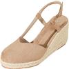 Generico Sandali con Zeppa Donna Estive Boho 35-43 EU in Scamosciata con Fibbia e Suola Intrecciata Sandali Chiuse Eleganti Cerimonia Scarpe Casual Chic Comode per Casa Lavoro Sera Festa Vacanze Spiaggia,Kaki