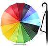 Sternenfunke ombrello stella scintilla colori arcobaleno grande XXL Ø120 cm bastone ombrello colorato nobile, stabile e a prova di tempesta come ombrello coppia arcobaleno, signore e signori