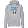Settantallora - Felpa Cappuccio Uomo Navy Forza Napoli - Campioni d'Italia 2023 - Maglia celebrativa Terzo Titolo per i Veri Tifosi biancoazzurri Taglia M