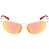 Nike Sun Skylon Ace 22 Occhiali, Specchio Bianco/Grigio Rosso, Taglia Unica Unisex-Adulto