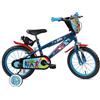 Denver Bike Bicicletta Bambino 14 Pollici Licensed Avengers, 3-5 Anni, Rotelle Removibili, Freni Caliper Anteriore/Posteriore, Telaio Acciaio, Ruote Gonfiabili, Borraccia e Scudo