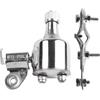 Axorafow Attrito staccabile per generatore di luce bici per fari 12v 6w 2.5v 0.5w luci posteriori - Dinamo montata su mozzo in acciaio con finitura argento 10,5 x 5 cm