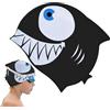 Generic Tappi per il nuoto, berretto da nuoto per le,Cappello da nuoto dello squalo | Cartone in silicone per animali protezione da bagno per ragazzi di ragazze di età superiore a 3 anni