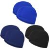 IDNVFY 6 Pezzi di Cappuccio in Tessuto Traspirante, Tappo da Nuoto Elevato, Tappo di Nuoto, Sport Acquatici, Attrezzature per Il Nuoto (Nero, Blu Scuro, Blu).