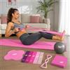 Generico Set Pilates Fitness Yoga Completo con Tappetino Yoga Pieghevole, 5 Bande Elastiche Resistenza, Palla Pilates, Anello Fitness TPE e Cuscinetto Supporto, Kit Allenamento Casa Uomo Donna