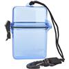 Keenso Scatola per sigilli subacquea, scatola in plastica a 3 colori Scatola per l'impermeabilizzazione trasparente Scatola per l'impermeabilizzazione subacquea con gancio in corda(Blu)
