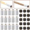 XINGYHENG XLX 15 Set (Pezzi) da Biliardo Pure White puntali con Super Stecca da avvitare, Punte sostituibili (13 MM Marrone Punta Set)