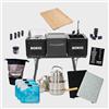BOXIO - Kitchen Bundle Plus: cucina da campeggio mobile senza elettricità | Soluzione tutto in uno: scatola di cottura, lavandino, fornello a gas e tavolo con accessori per esterni, set di pentole