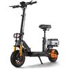 TWOFISH V5 MAX Monopattino Elettrico Adulto, All Terrain 11/10 Pollici Pieghevole Batteria 48V 18Ah Autonomia 55km, 3 Modalità di Velocità LCD Display Carico 120 kg, Nero con Dettagli Arancioni