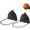 lemgyiamz Porta Palloni da Calcio da Muro, Porta Palloni Pallone Rugby Auto Adesivo, Porta Palla da Basket Porta Palloni da Muro per Pallone da Pallavolo Basket Football, 2 Pezzi Nero