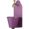 Fontana a Parete da Giardino con Rubinetto Belfer 42/PR Viola