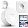 Kebyco Francia - Copriprese per bambini - Copertura presa elettrica per bambino senza chiave né aderente per innovazione fantastica protegge da polvere e spruzzi