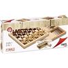 Cayro - Scacchi, Dama E Backgammon - + 7 Anni - Legno - Triplo Gioco Da Tavolo Educativo Per Bambini E Adulti - Tabellone Pieghevole Per Conservare Le Fiches