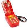 B. toys - Ellenofono - Rosso - Cellulare giocattolo - Telefono flip interattivo - Luci e suoni - Telefono giocattolo per bambini e ragazzi - 18 mesi +