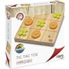Cayro - Tic Tac Toe - + 6 Anni - Modello In Legno - Gioco Da Tavolo Per Bambini E Adulti - 3 Di Fila Decorativi - Fiches Verdi E Arancioni - 2 Giocatori