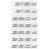 EmbemsCar Emblema 3D ABS nero 316d 318d 325d 328d 330d 320d auto emblema distintivo lettera adesivo bagagliaio per BMW (cromo 320d)