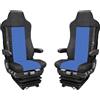 Generic Set di coprisedili per camion Stralis HI-Way 430-450-500 in eco-pelle 1+1 per camion, coprisedili per sedili, adattabili, color blu, dal 2005 in poi