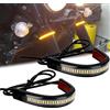 DREAMIZER 2PCS Luce di Direzione LED per Forcella Moto Striscia Luminosa Flessibile Bianca & Ambra DRL Impermeabile Universale Compatibile con Harley Honda Kawasaki Suzuki Yamaha (39mm-70mm)