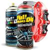FullColors Kit di vernice spray super brillante per pinza freno, 400 ml (1 vernice spray + 1 vernice brillante spray), facile applicazione, finitura professionale (11 colori a scelta) (rosso)