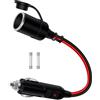 HuaLiSiJi Prolunga Cavo Accendisigari 12V 24V Prolunga Accendisigari Auto a LED 14AWG Viene Fornito con Fusibile 15A 20A, per Auto, Camion, Camper (0,3 m)