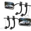 DAZZTIME Specchietti per Roulotte,2 Pezzi Caravan Specchietti Laterali Aggiuntivi,Specchi Supplementari,Specchio del Rimorchio,Specchio di Traino Universale Regolabile,Per Motorhome,Rettangolo arrotondato D