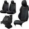 Generico Coprisedili Auto Set Completo per Volkswagen Tiguan 2009-2026, 5 Posti Copri Sedili Anteriori e Posteriori Traspirante Primavera Estate Coprisedile Accessori per Auto, Nero